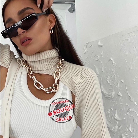 BLOGGERS FAV ZARA CUT OUT KNIT ARM WARMER SWEATER - Picture 8 of 12